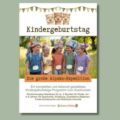 Die große Alpaka-Expedition – Kindergeburtstags-Komplettpaket zum Ausdrucken